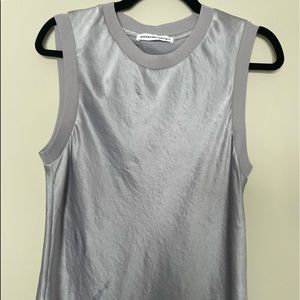 Never worn alexander wang grey/silver top